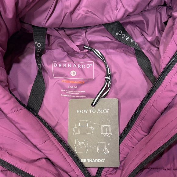 Bernardo Women's Lightweight Wood Violet Puffer Jacket - Picture 4 of 5